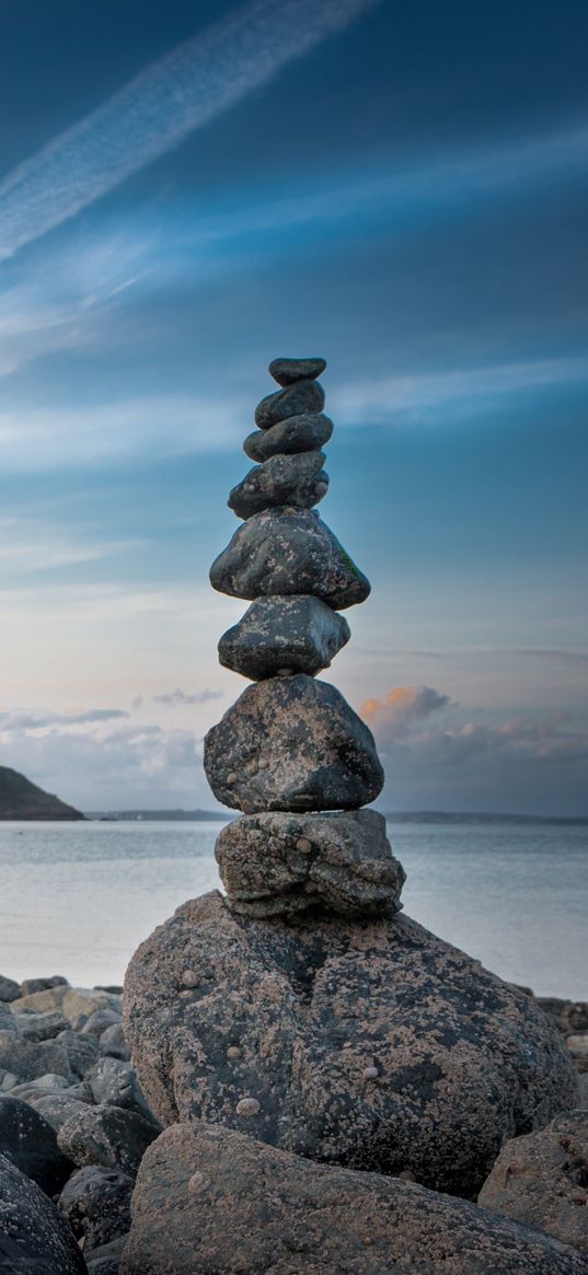 balance, stones, blocks, sky