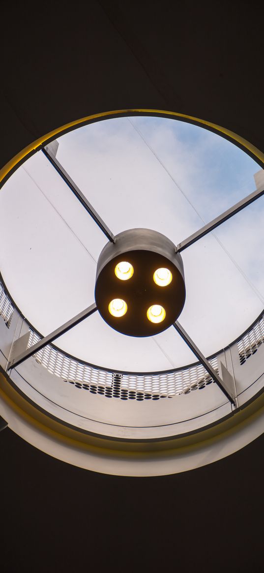 ceiling, lamp, glow, circle