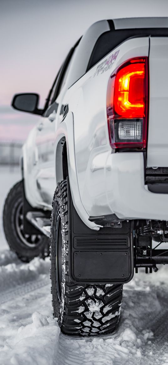 suv, car, headlight, snow