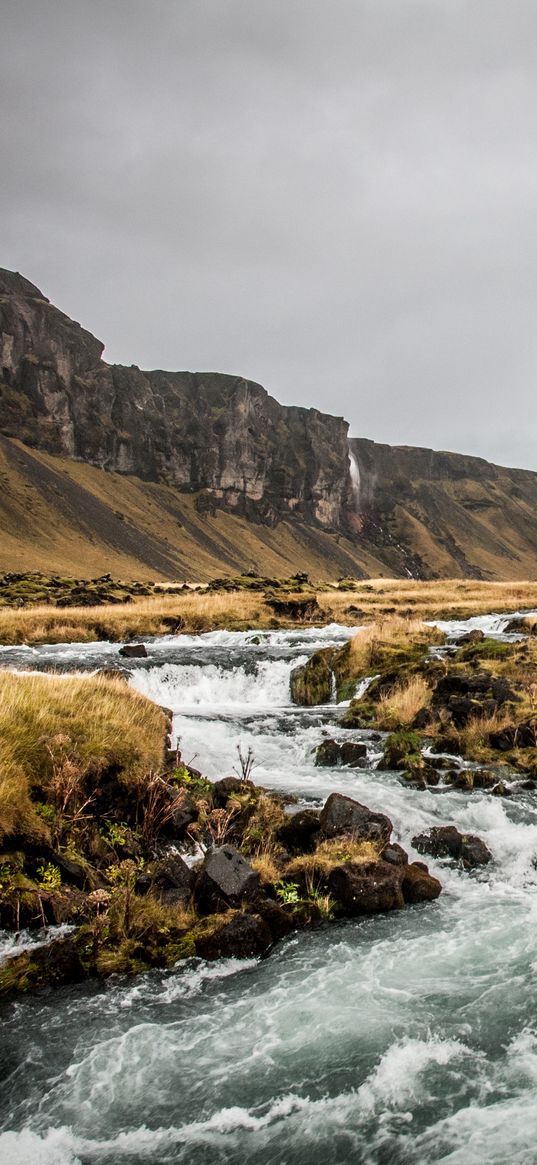 river, rocks, course