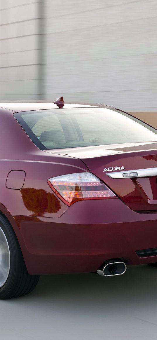 acura, rl, red, rear view, style, cars, speed, asphalt