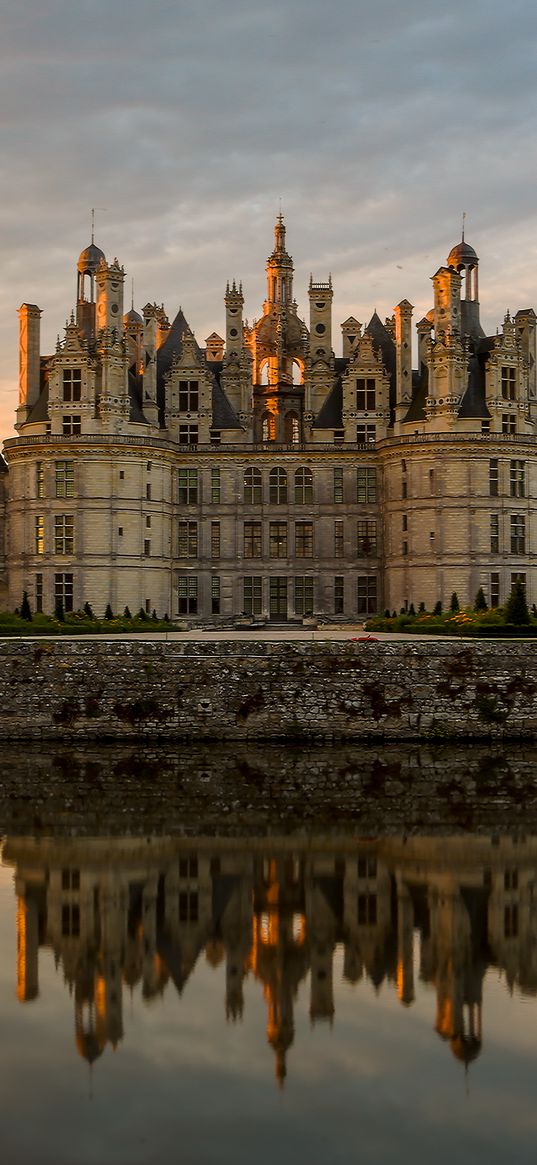 castle, palace, river