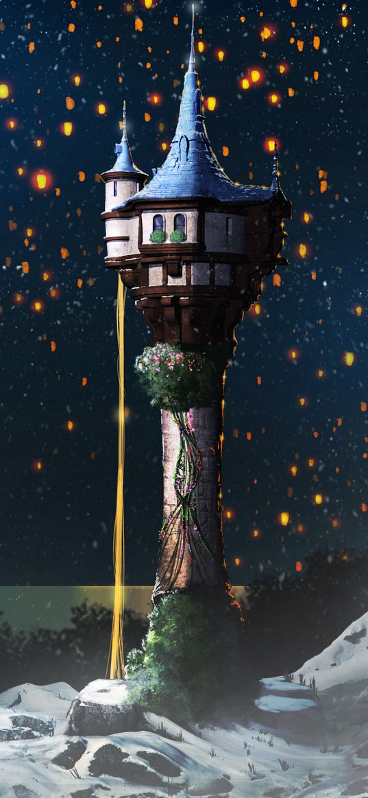 tower, fairy tale, art