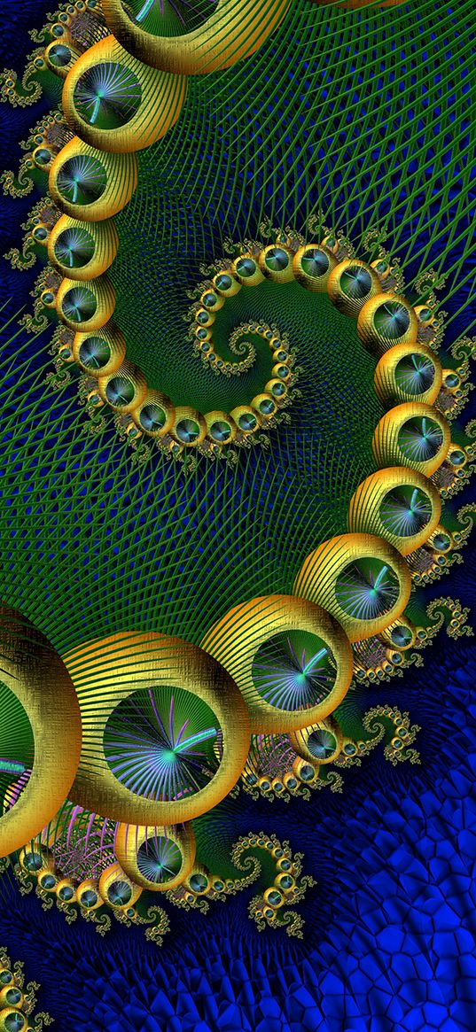 fractal, twisting, spiral, pattern