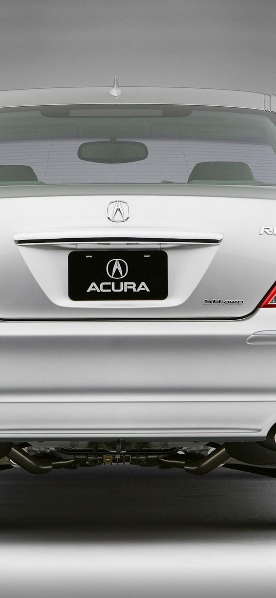 acura, rl, silver metallic, rear view, style, car