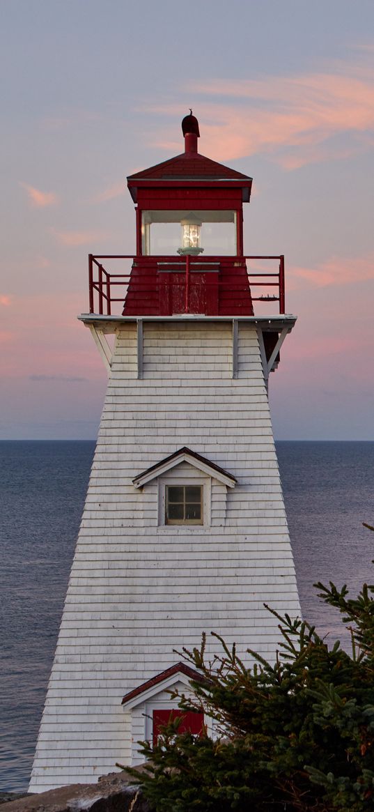 lighthouse, building, sea, spruce, nautical