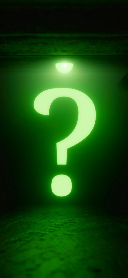 question, sign, question mark, neon, glow, dark