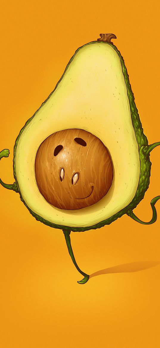 avocado, smile, smiley, funny, art