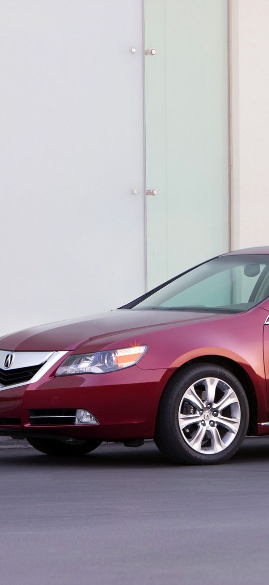 acura, rl, red, side view, style, sedan, auto, asphalt