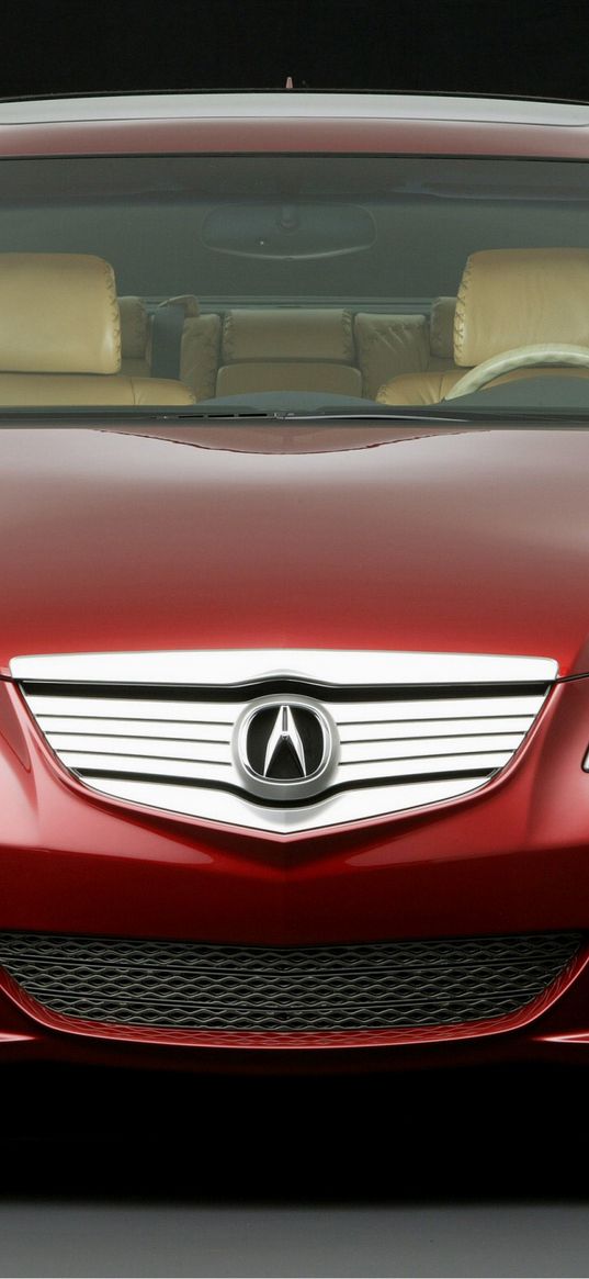 acura, rl, concept, red, front view, style, cars