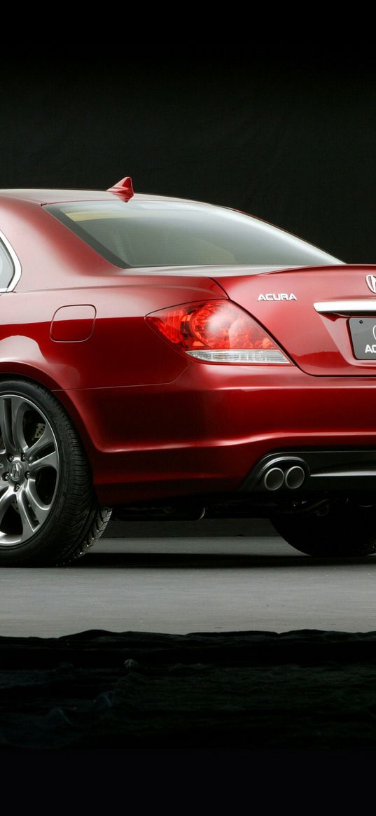 acura, rl, concept, 2005, red, side view, style, auto