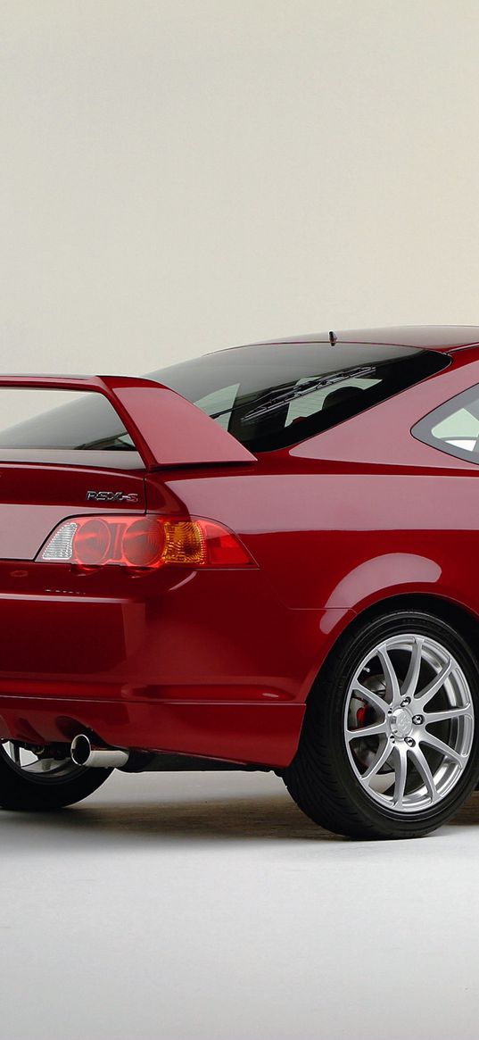 acura, rsx, 2003, red, rear view, style, car