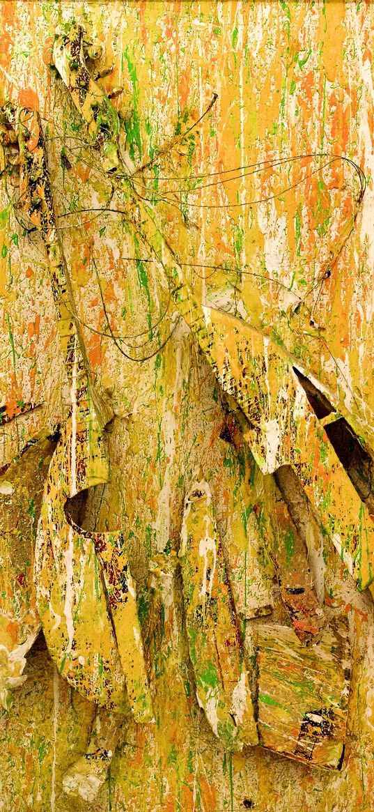 paint, stains, musical instrument, abstraction