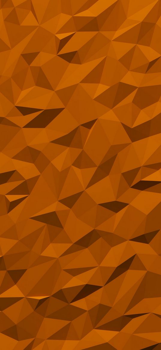 triangles, fragments, volume, figure, orange