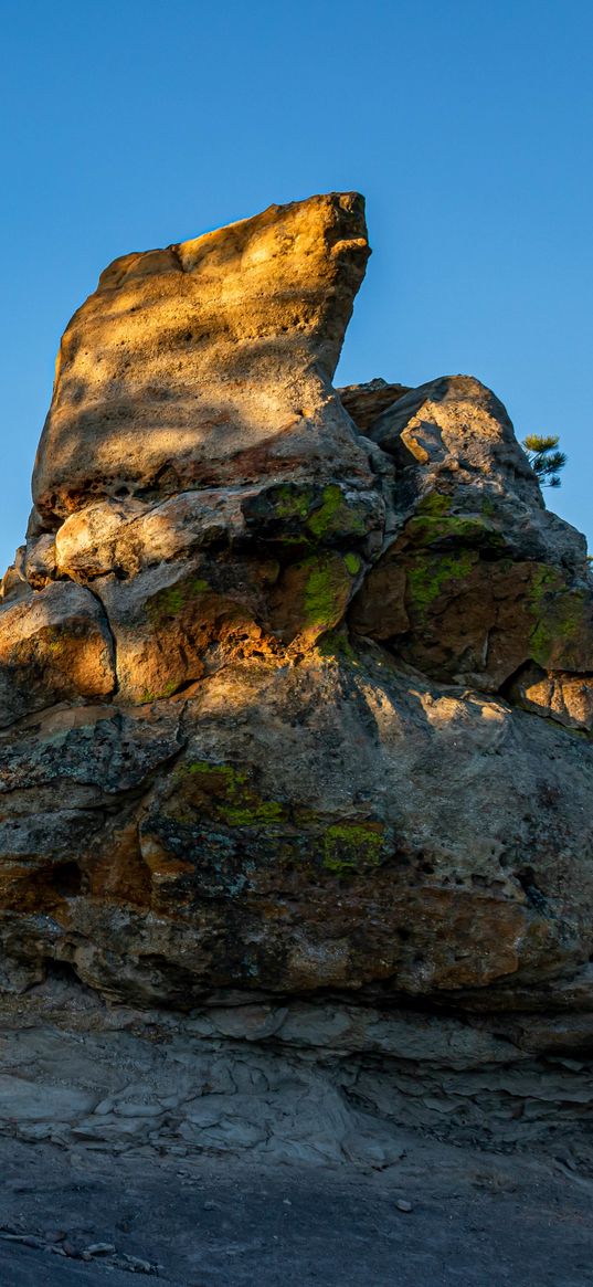 rock, mountains, stone, stony, sky