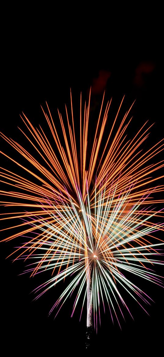 salute, sparks, glow, beautiful, black