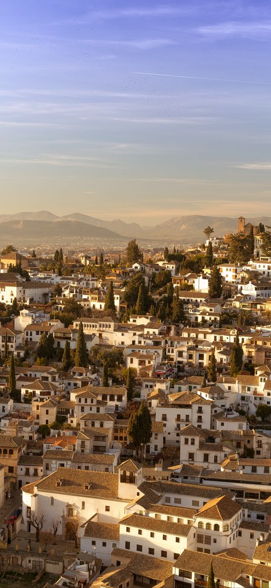 city, architecture, roofs, buildings, distance