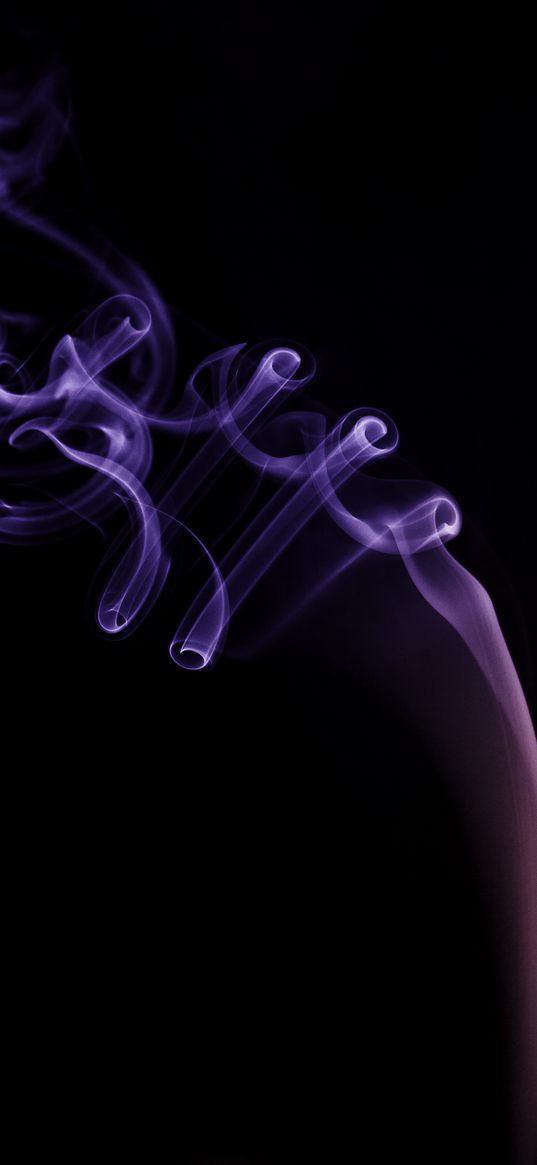 smoke, twisting, purple, black