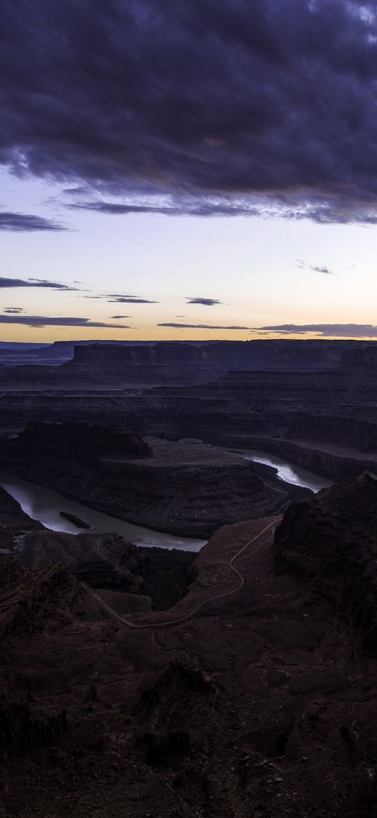 canyon, cliffs, river, meandering