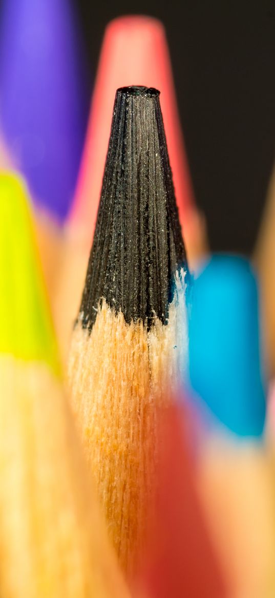 pencils, colorful, macro, blur