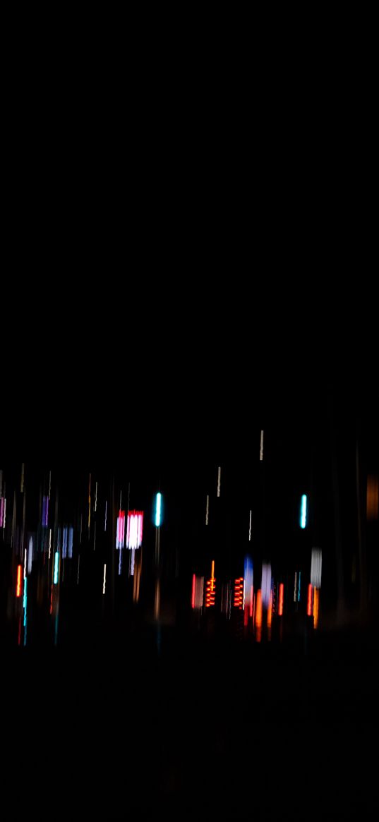 stripes, lines, distortion, glow, multicolored, black