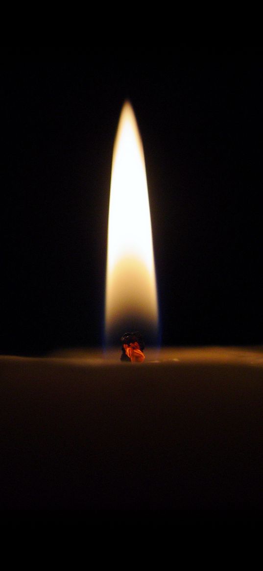 candle, flame, dark, wax