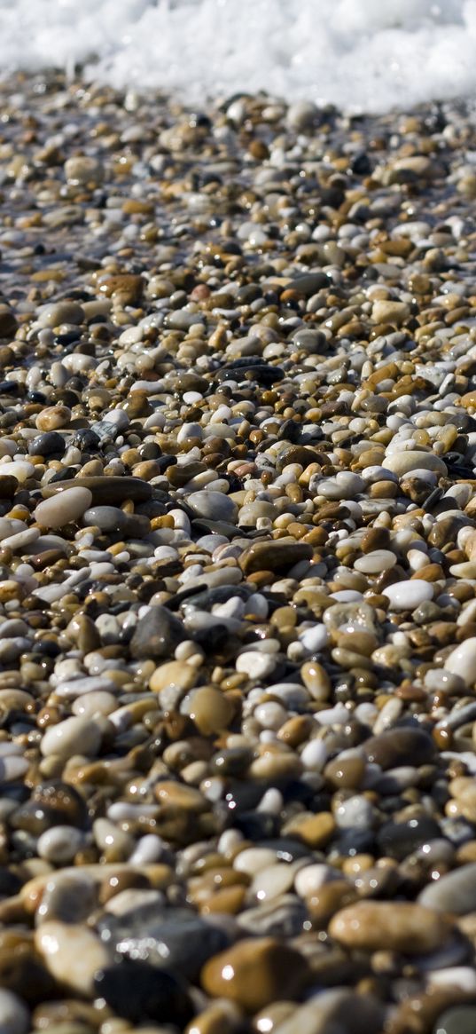 pebbles, stones, gravel, beach, sea