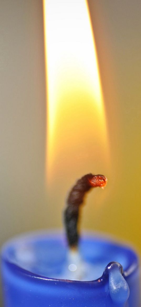 wick, candle, flame, fire