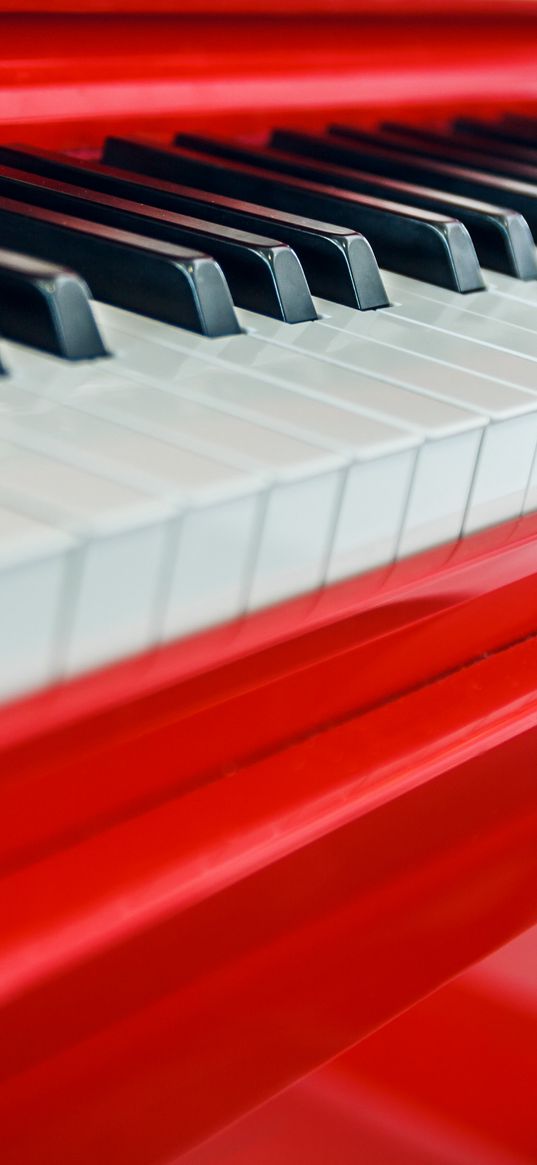 piano, keys, macro, red