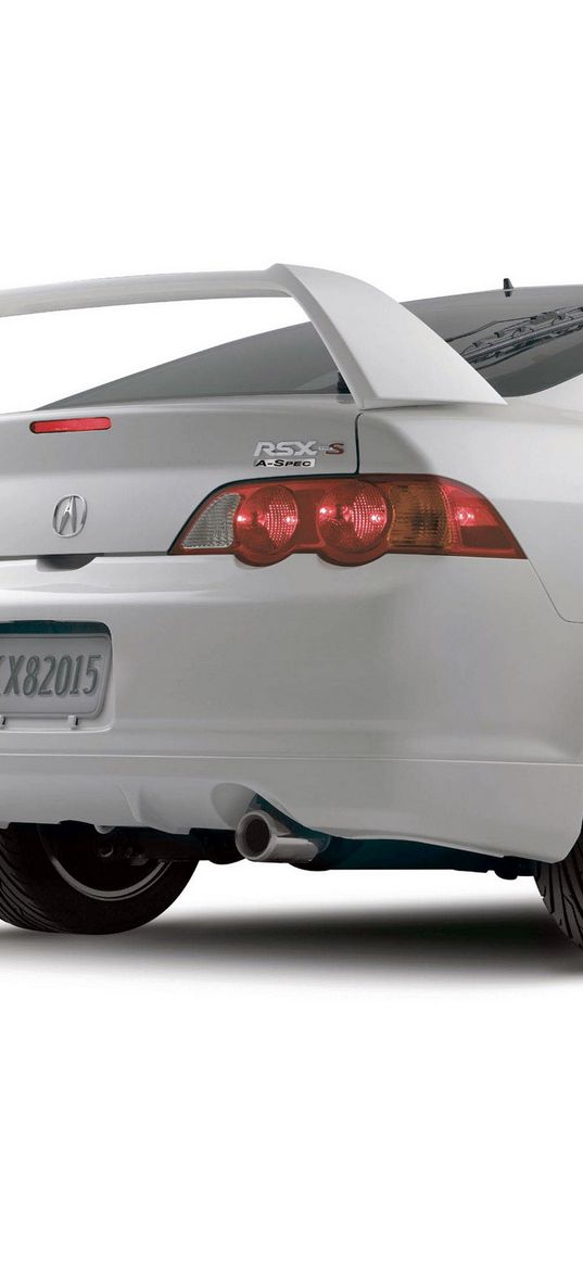 acura, rsx, 2004, white, rear view, style, cars