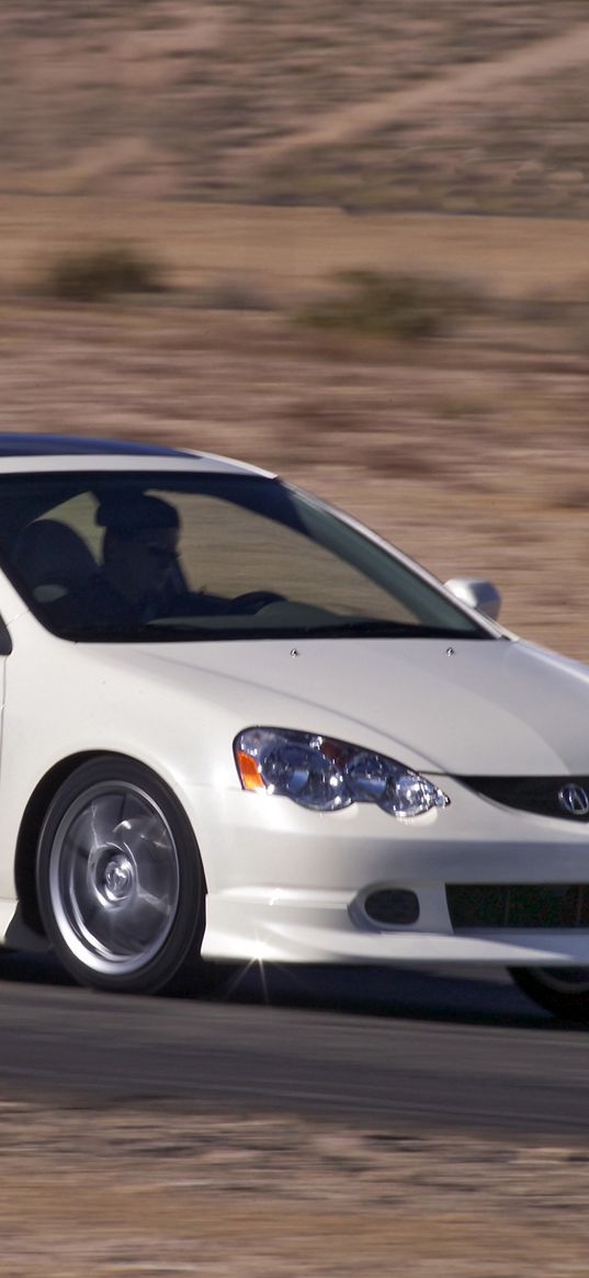 acura, rsx, white, rear view, style, cars, speed, nature