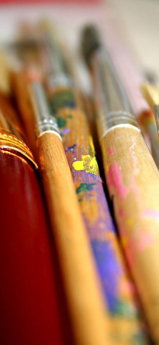 brushes, macro, paint, blur