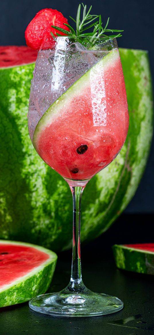 watermelon, drink, cocktail, glass