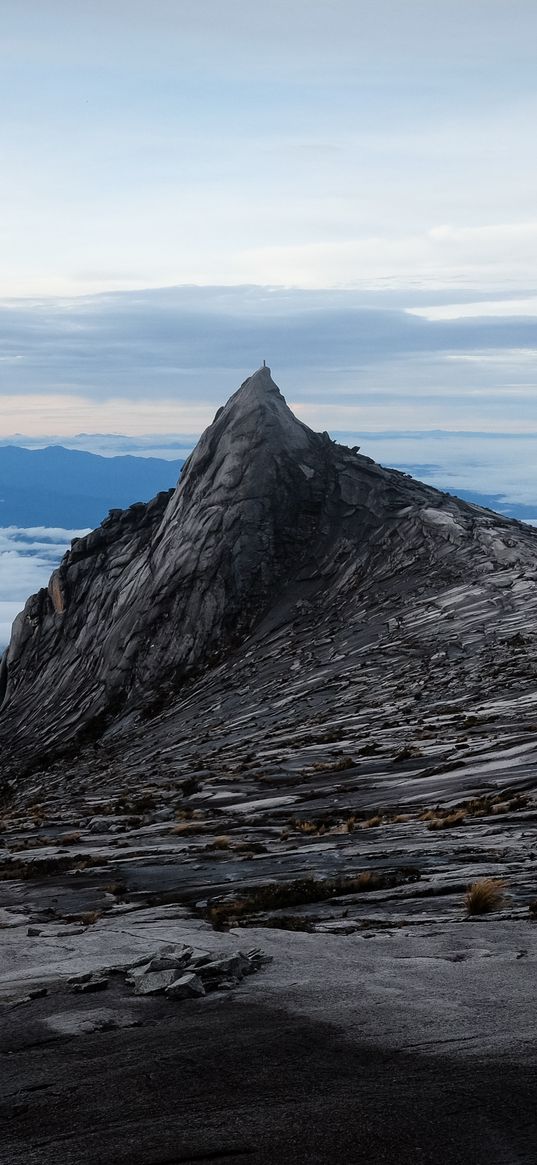 rock, peak, stone, altitude, sky