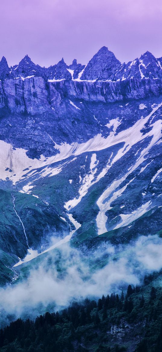 rocks, peaks, mountains, snow, snowy