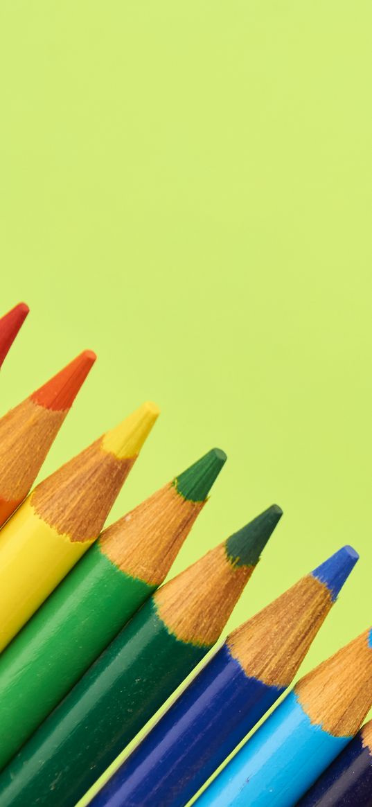 pencil, colorful, green, background