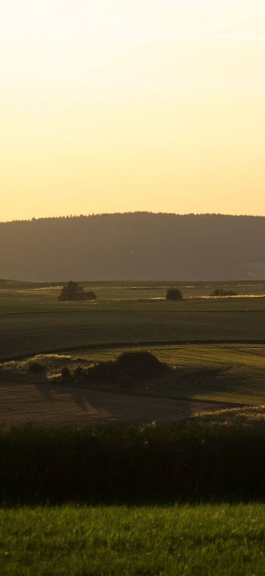 hill, grass, field, open space, sky