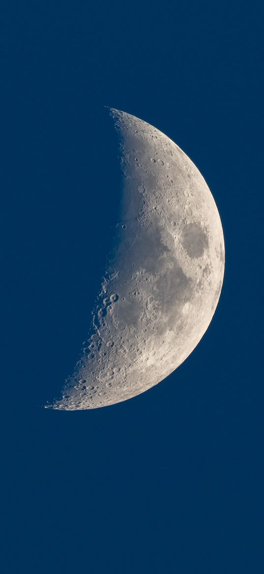 moon, night, craters, evening