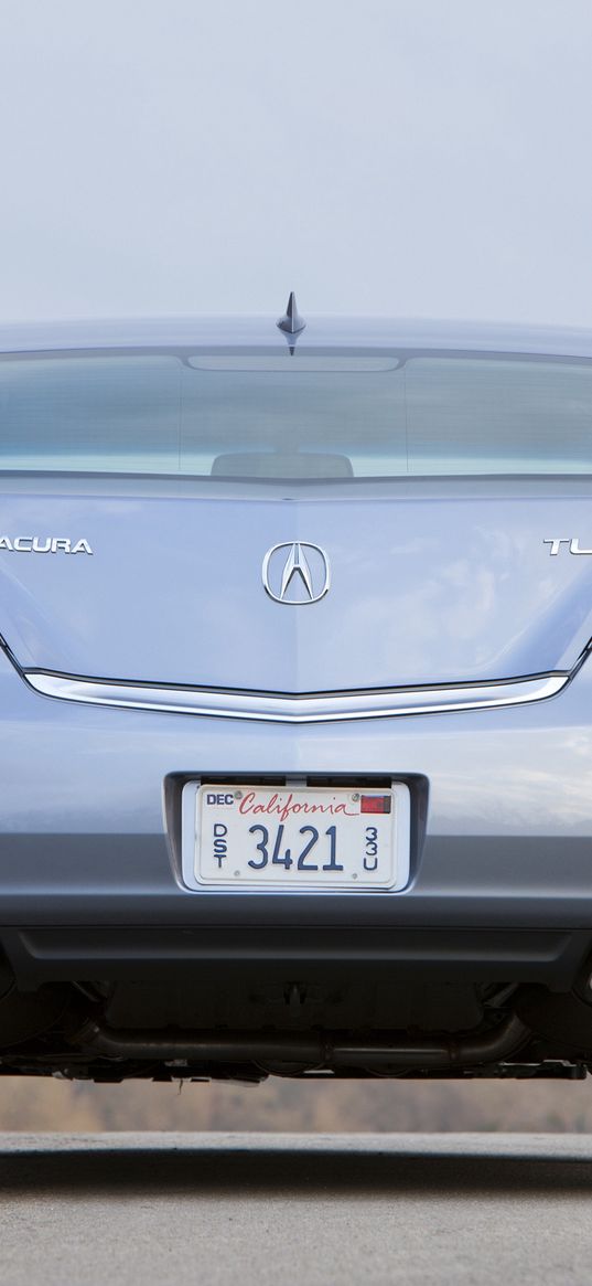 acura, tl, 2011, metallic blue, rear view, style, cars, sky