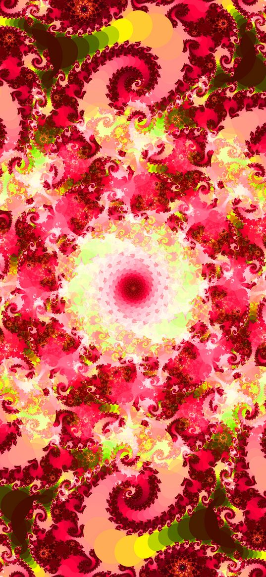 fractal, abstraction, pattern, swirl, pink