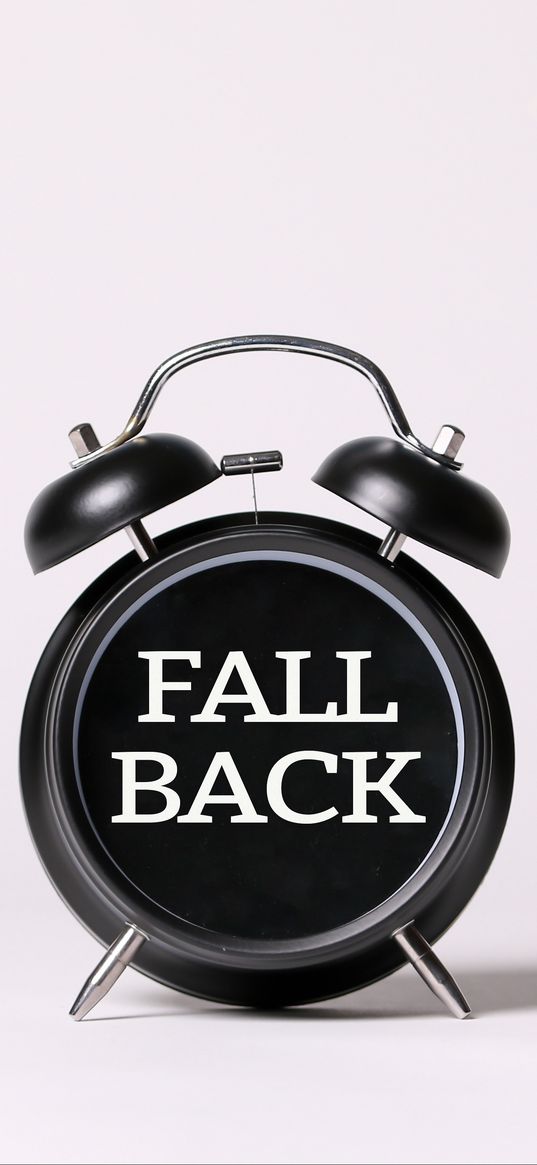 fall back, words, inscription, alarm clock, clock