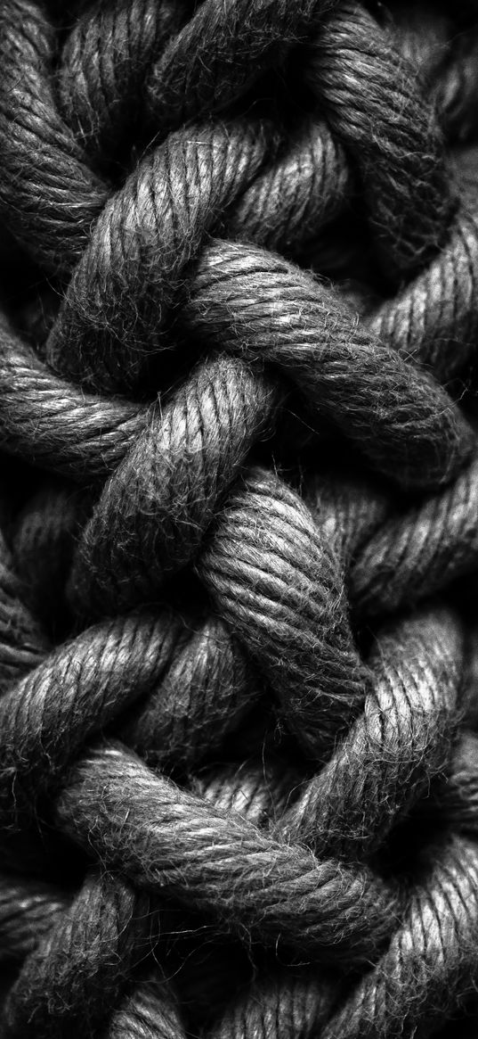 rope, bw, weave