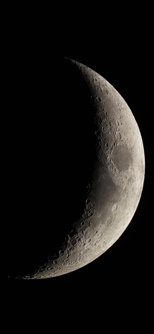 moon, crater, black, night