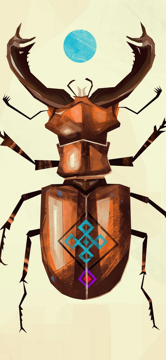 stag beetle, beetle, art, pattern