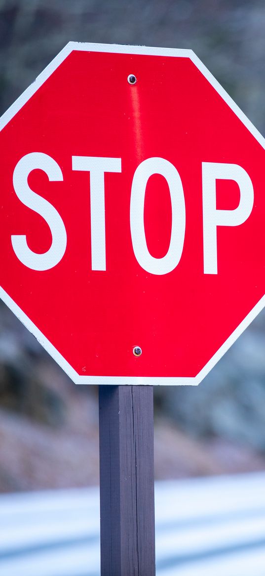 stop, sign, red, inscription, word