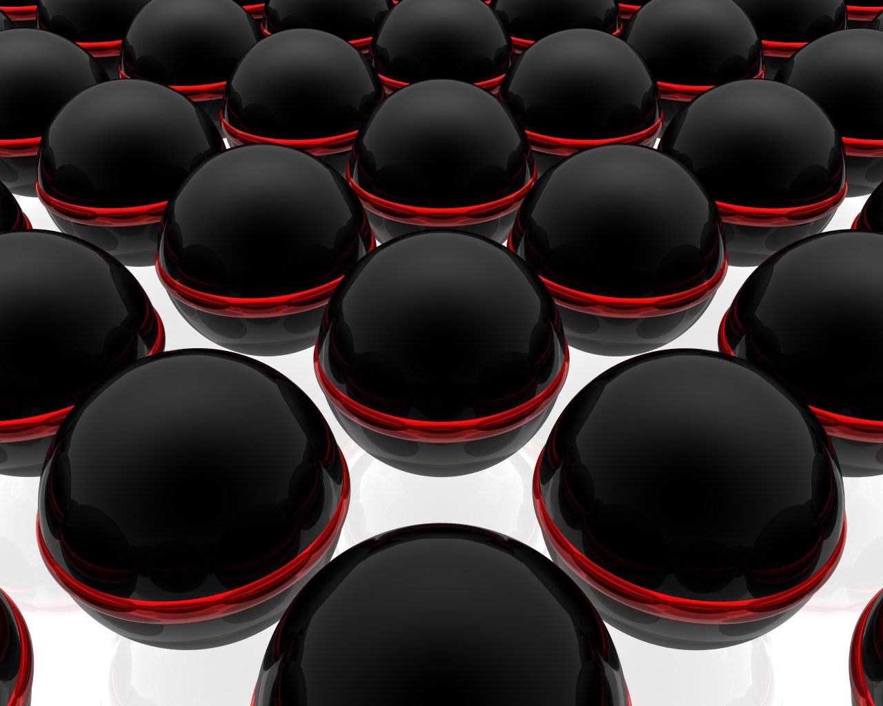 balls, black, surface, glass, striped