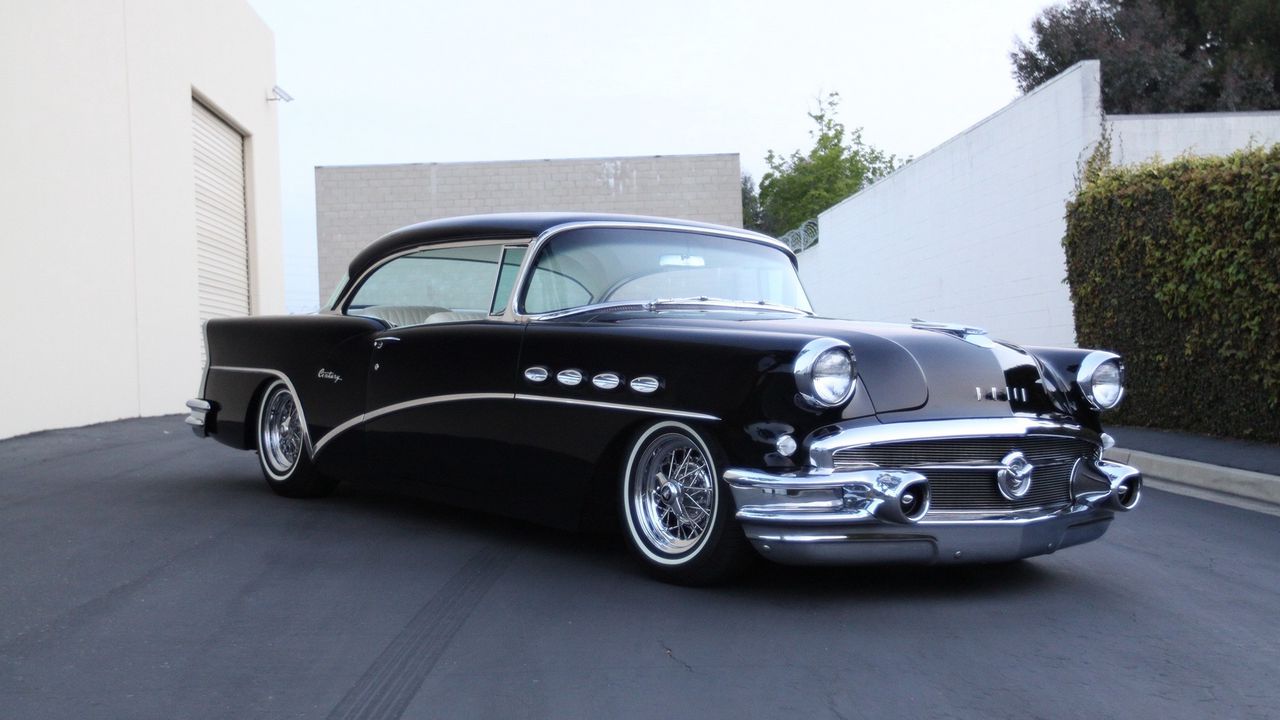 Wallpaper 1956 buick century, vintage, cars, side view