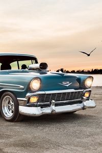 Preview wallpaper 1956, chevrolet, bel, air, sport, coupe
