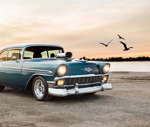 Preview wallpaper 1956, chevrolet, bel, air, sport, coupe