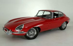 Preview wallpaper 1961, e, type jaguar, vehicle side view, red